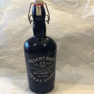 Empty blue bottle Desert Door Texas Sotal